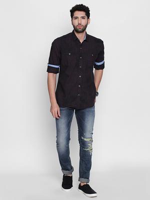 brown checkered casual shirt - 16738367 - Standard Image - 4