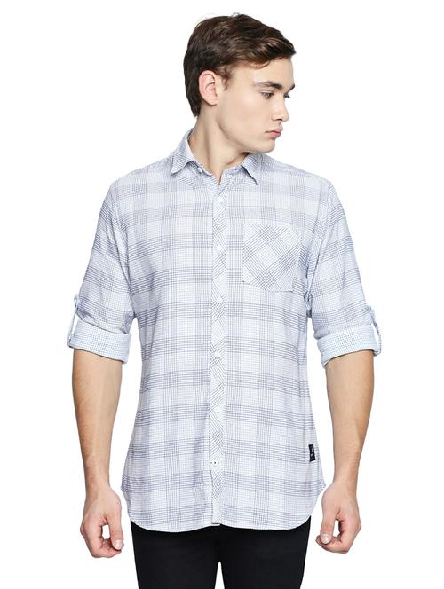 white checkered casual shirt - 16738384 - Standard Image - 1
