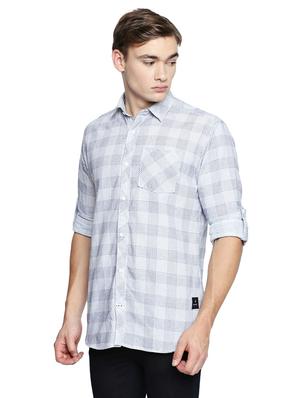 white checkered casual shirt - 16738384 - Standard Image - 2