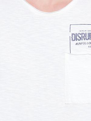 white solid pocket t-shirt - 16738396 - Standard Image - 4