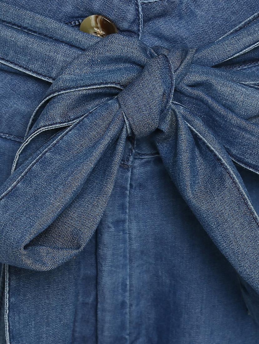 tie knot wide leg denim pants - 16738402 - Zoom Image - 6