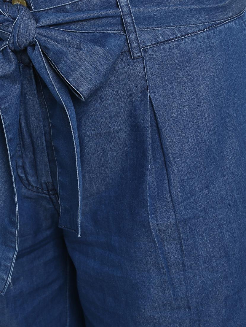 tie knot wide leg denim pants - 16738403 - Zoom Image - 5