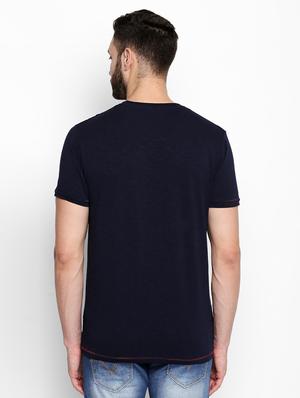 navy blue solid pocket t-shirt - 16738439 - Standard Image - 3