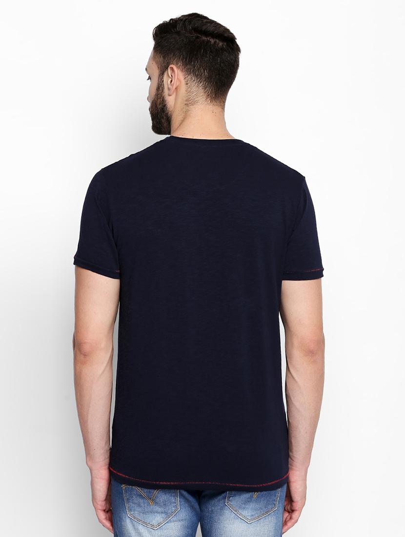 navy blue solid pocket t-shirt - 16738439 - Zoom Image - 3