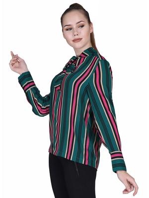 tie up neck striped top - 16738456 - Standard Image - 2