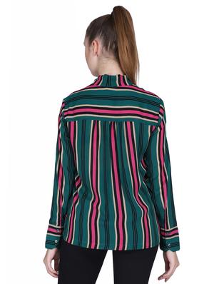 tie up neck striped top - 16738456 - Standard Image - 3