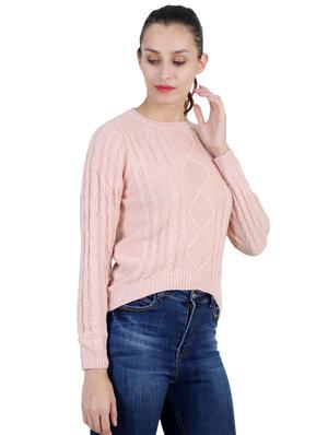 round neck solid pullover - 16738475 - Standard Image - 2