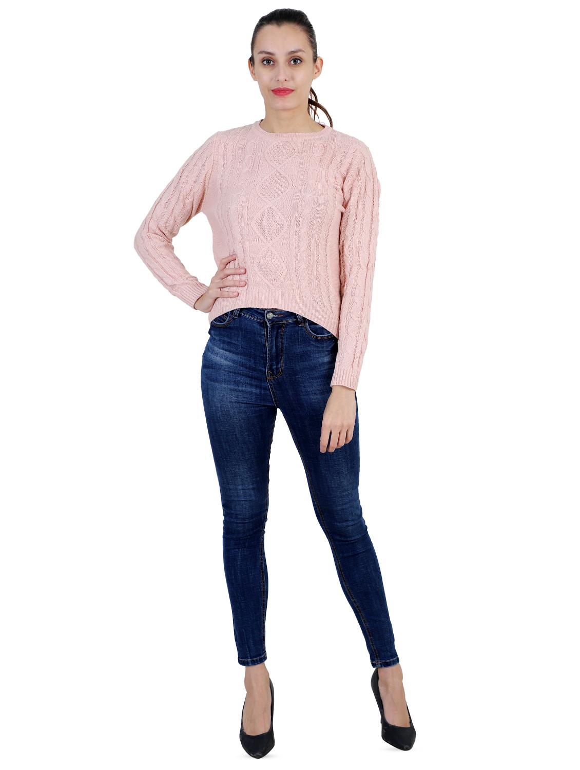 round neck solid pullover - 16738475 - Zoom Image - 4