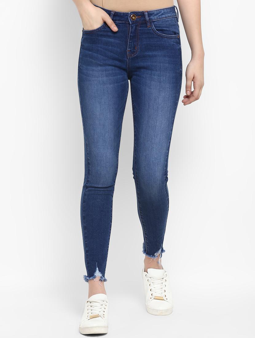 frayed hem distressed jeans - 16738492 - Zoom Image - 1