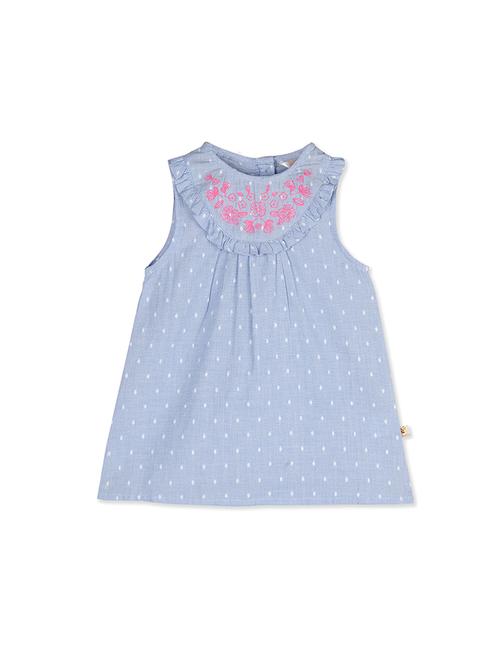 blue cotton frock - 16738500 - Standard Image - 1