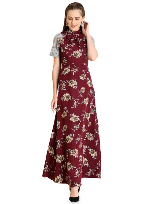 tie knot floral maxi dress - 16738510 - Standard Image - 1