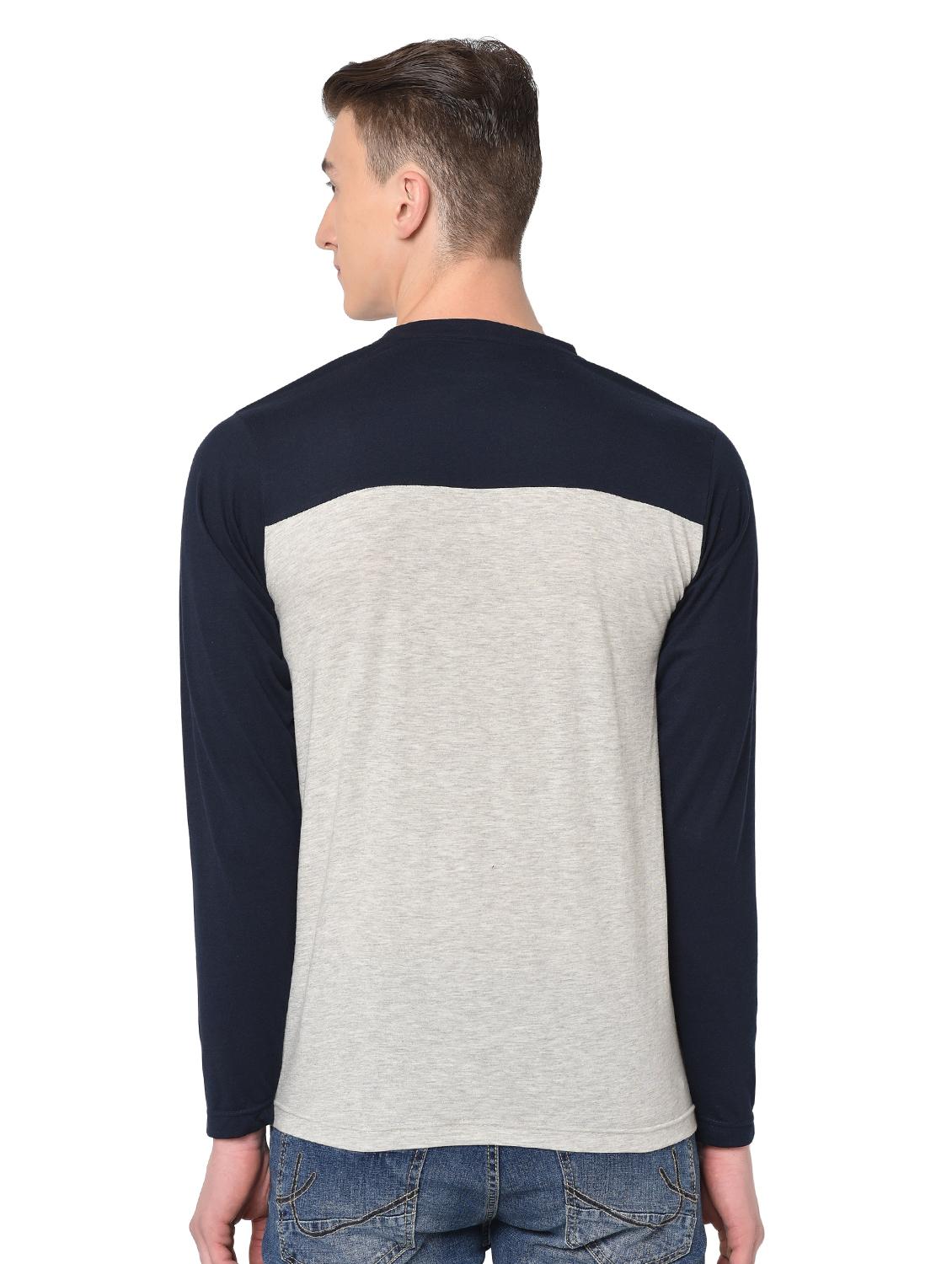 grey color block t-shirt - 16738514 - Zoom Image - 3