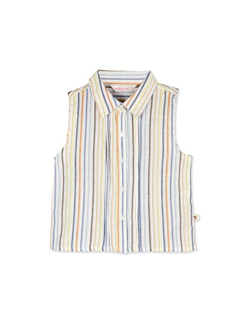 shirt collar striped top - 16738534 - Standard Image - 1