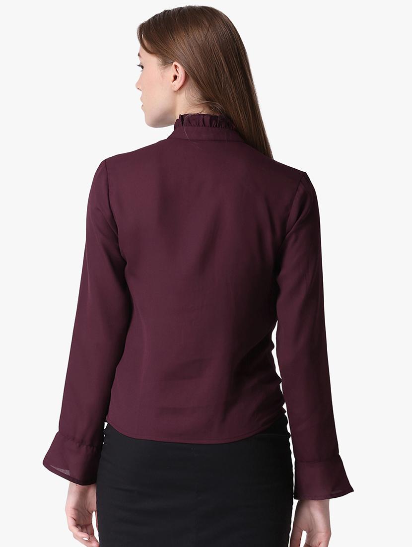 tie up neck frill detail top - 16738556 - Zoom Image - 3