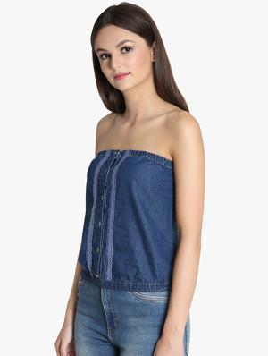 lace detail tube blouson top - 16738557 - Standard Image - 2