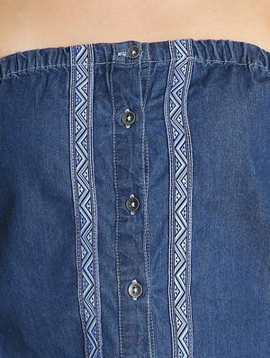 lace detail tube blouson top - 16738557 - Standard Image - 5