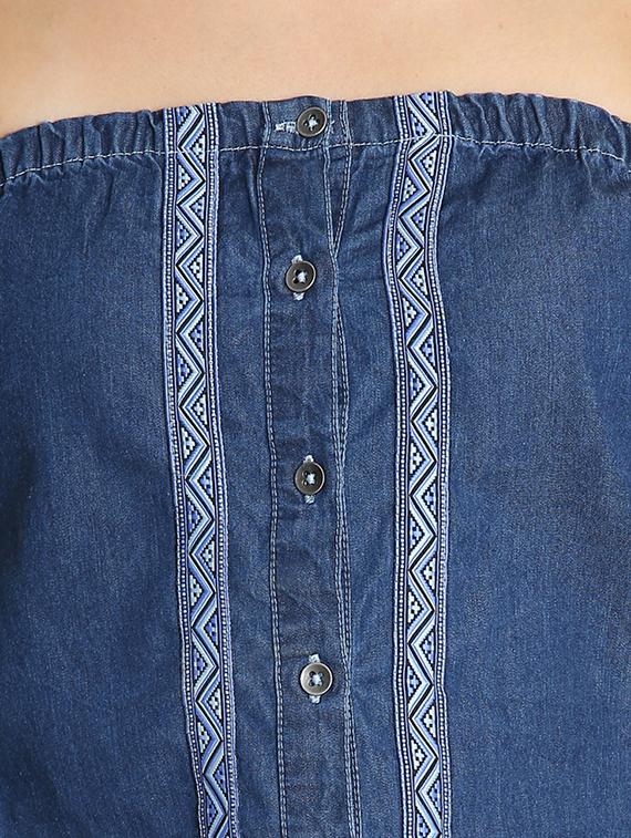 lace detail tube blouson top - 16738557 - Zoom Image - 5