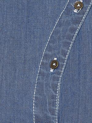 mock neck denim top - 16738558 - Standard Image - 5
