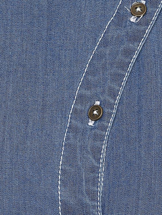 mock neck denim top - 16738558 - Zoom Image - 5