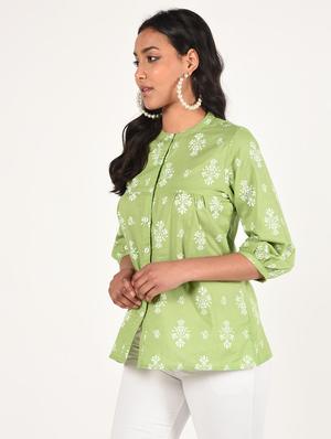 floral a-line kurti - 16738576 - Standard Image - 3