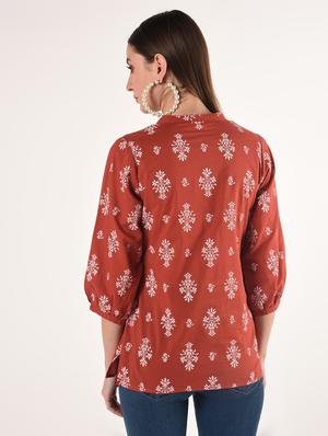 floral a-line kurti - 16738577 - Standard Image - 4