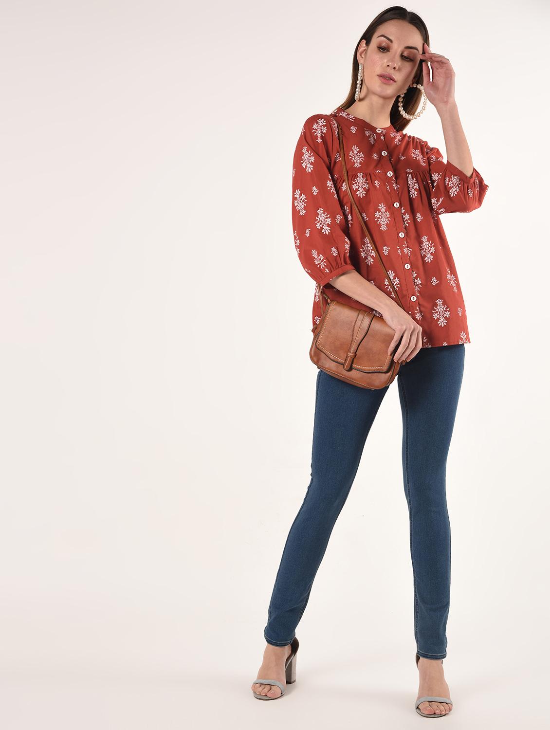 floral a-line kurti - 16738577 - Zoom Image - 1