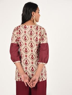 printed a-line kurti - 16738579 - Standard Image - 4