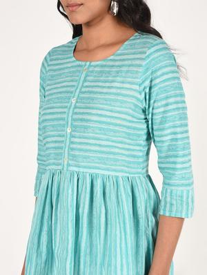 striped a-line kurti - 16738580 - Standard Image - 5
