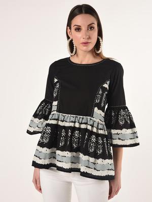 printed a-line kurti - 16738581 - Standard Image - 2