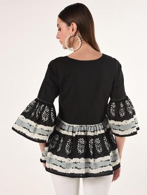printed a-line kurti - 16738581 - Standard Image - 4