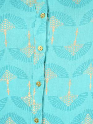 gold print straight kurti - 16738583 - Standard Image - 6