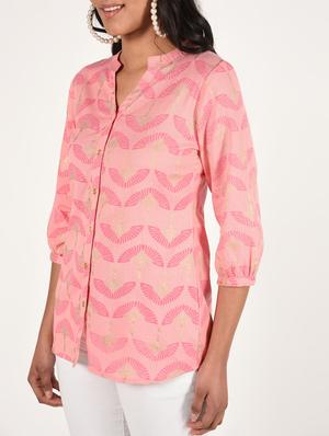 gold print straight kurti - 16738584 - Standard Image - 5