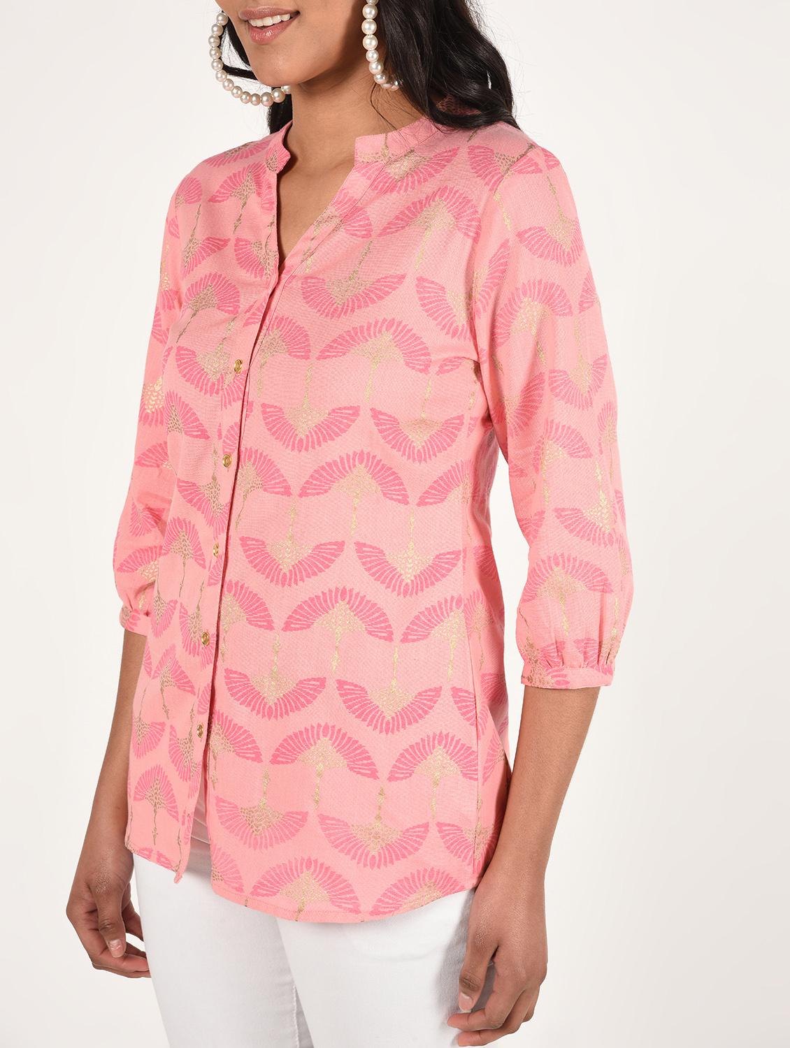 gold print straight kurti - 16738584 - Zoom Image - 5