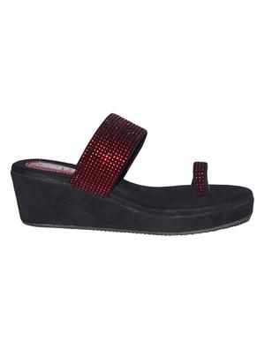 red one toe wedges - 16738634 - Standard Image - 2