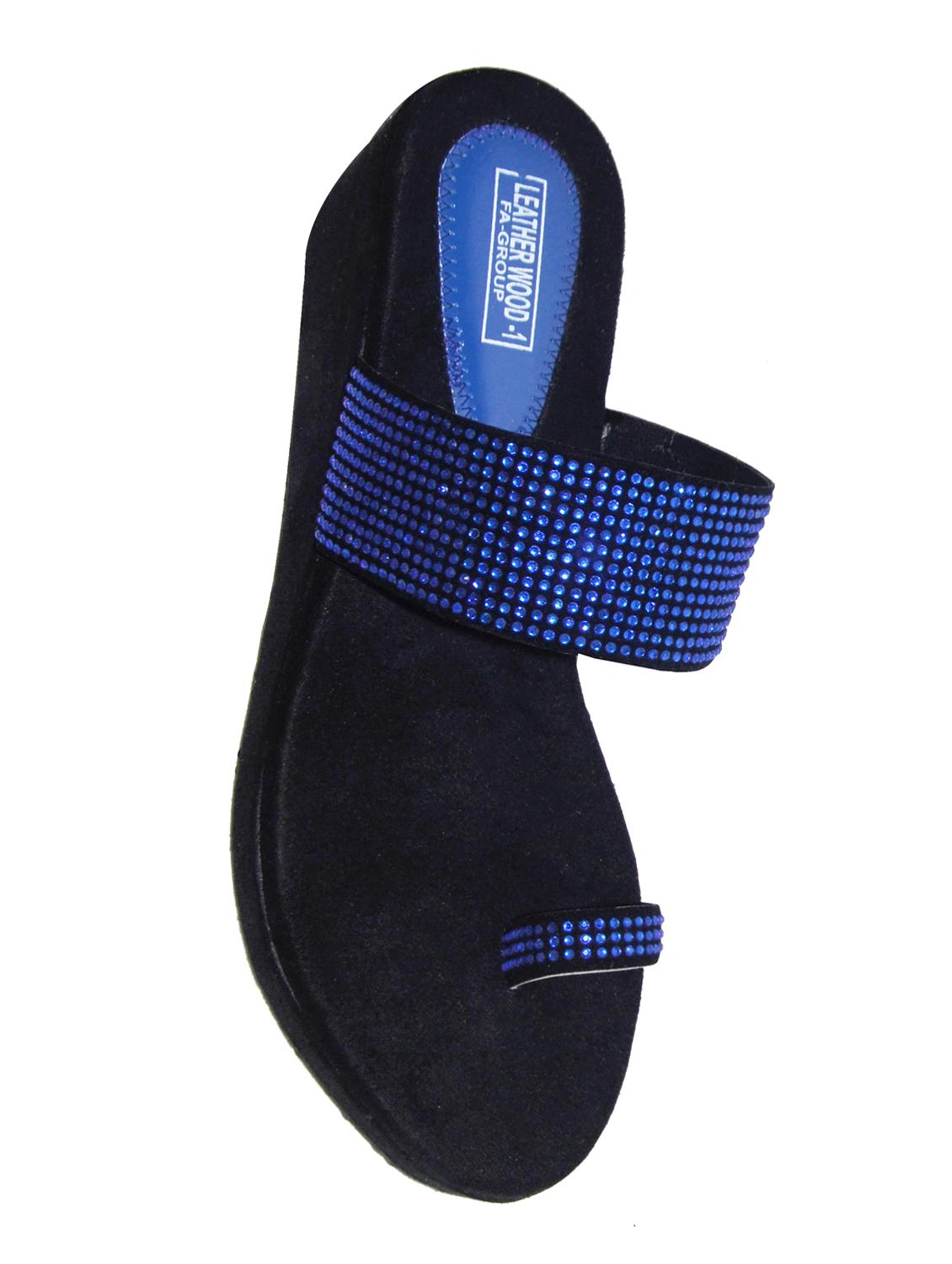 blue slip on wedges - 16738637 - Zoom Image - 4