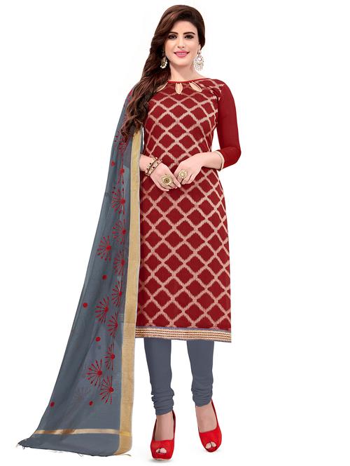 embroidered unstitched suit - 16738714 - Standard Image - 1