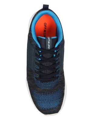 blue fabric lace up sport shoes - 16738735 - Standard Image - 5