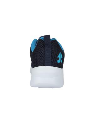 blue fabric lace up sport shoes - 16738744 - Standard Image - 4