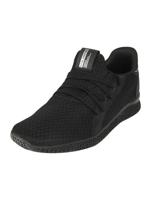 black mesh lace up sport shoes - 16738747 - Standard Image - 1