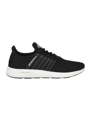 black fabric lace up sport shoes - 16738748 - Standard Image - 2