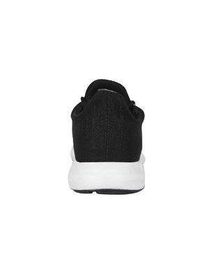 black fabric lace up sport shoes - 16738748 - Standard Image - 4