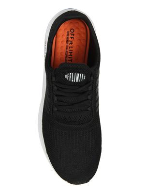 black fabric lace up sport shoes - 16738748 - Standard Image - 5