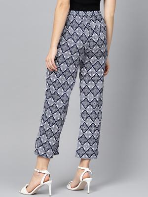 high rise printed straight palazzo - 16739162 - Standard Image - 3