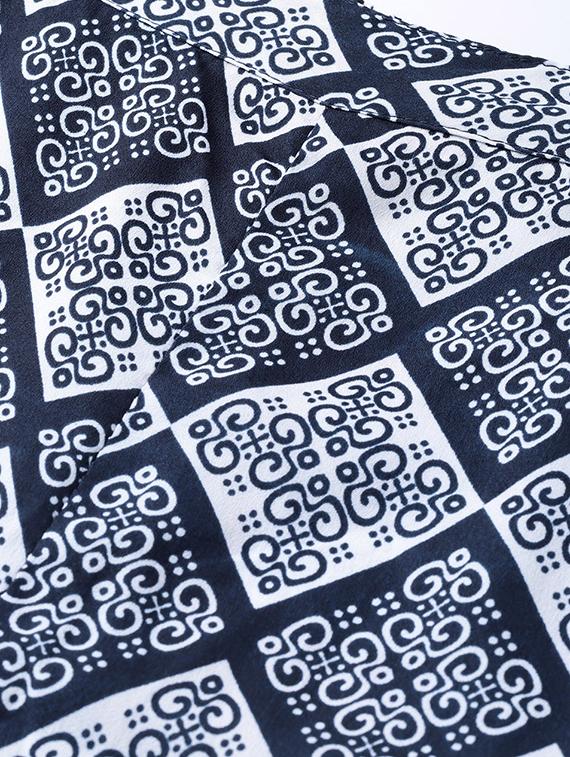 high rise printed straight palazzo - 16739162 - Zoom Image - 5