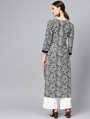 conversational straight kurta - 16739174 - Standard Image - 3