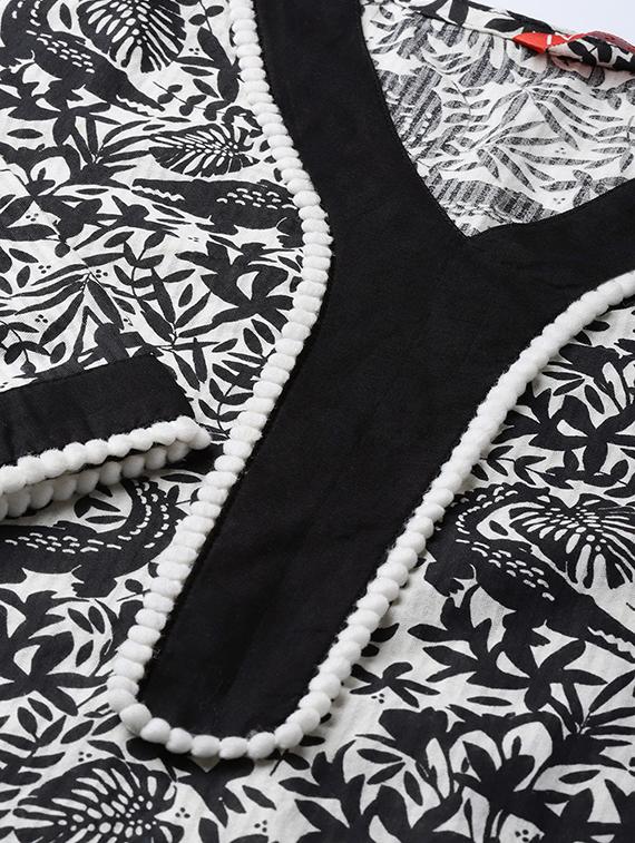 conversational straight kurta - 16739174 - Zoom Image - 4