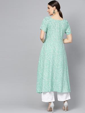 floral a-line kurta - 16739179 - Standard Image - 3