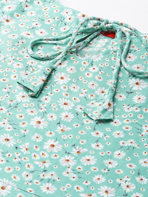 floral a-line kurta - 16739179 - Zoom Image - 4
