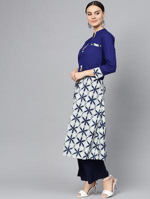 printed a-line kurta - 16739188 - Standard Image - 2