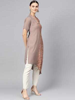 printed asymmetric kurta - 16739192 - Standard Image - 2